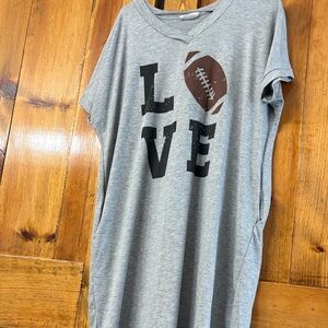 Love Football T-Shirt Dress